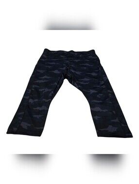 Women’s 3X Athleta Ultimate Stash Pocket Camo Capri Leggings Blue Plus Size